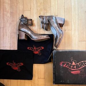 Freebird Bronze Ankle heels Size 9